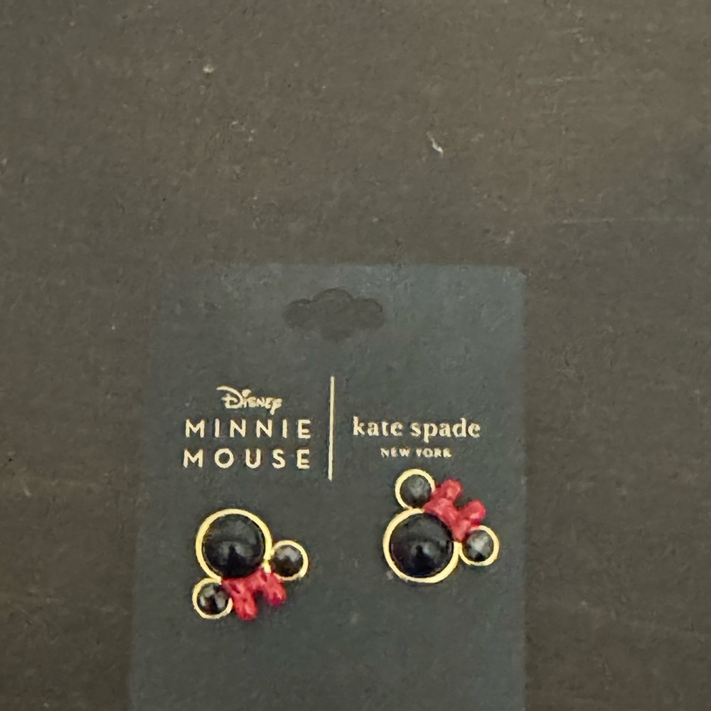 Kate Spade Minnie Mouse Gold and Red Earrings
